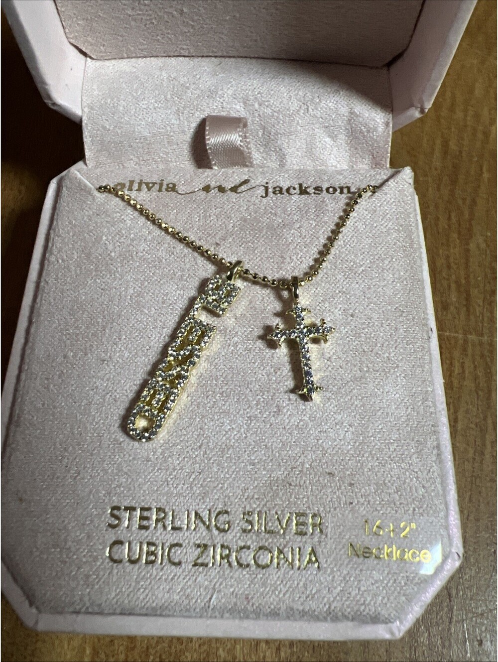 Olivia And Jackson CZ Sterling Silver Necklace, New